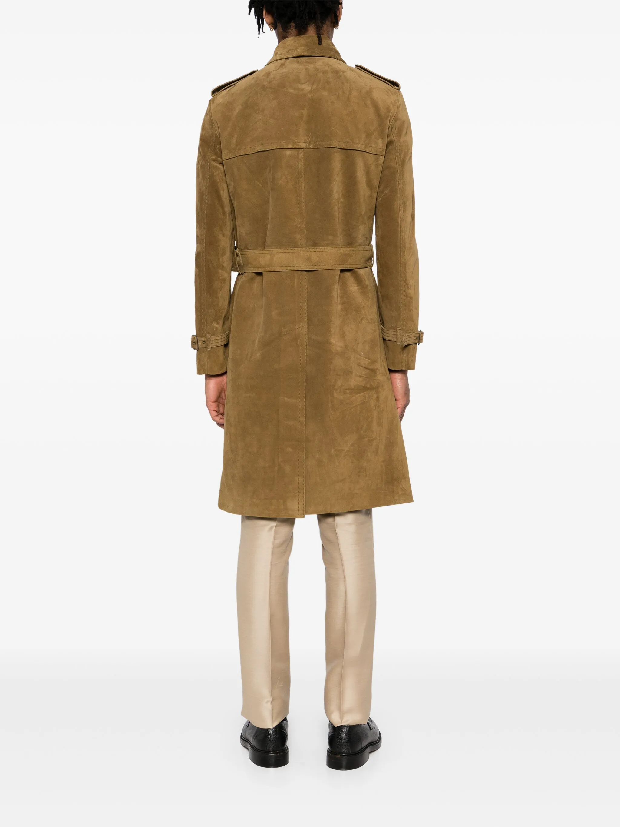 Buttery Suede Trench Coat - Image 4