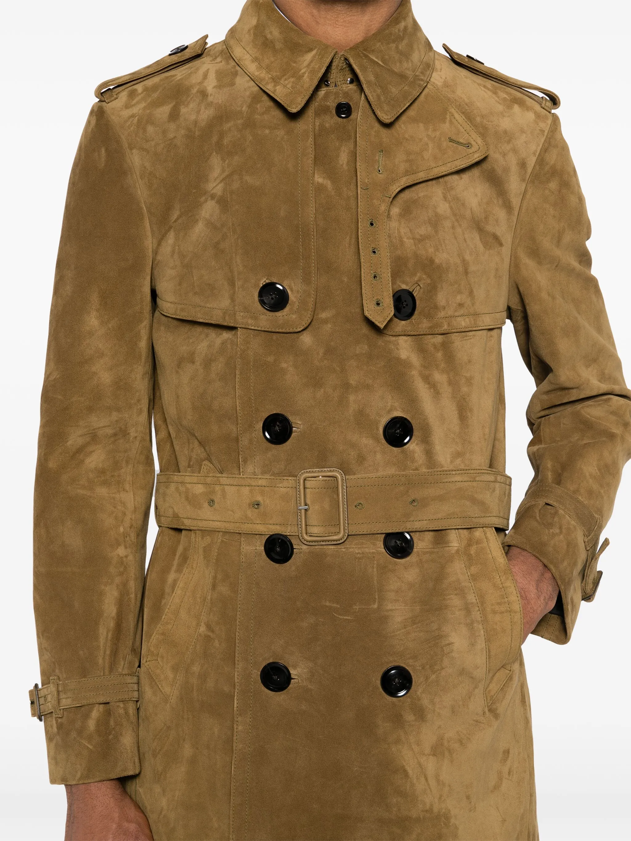 Buttery Suede Trench Coat - Image 5