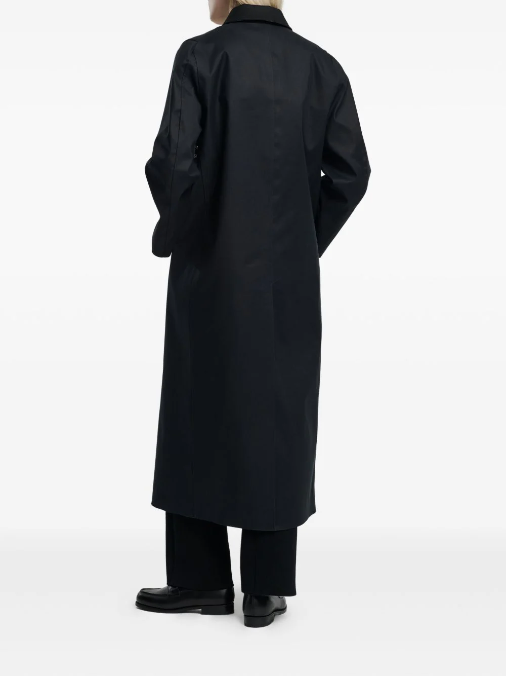 Button-Fastening Single-Breasted Coat - Image 4