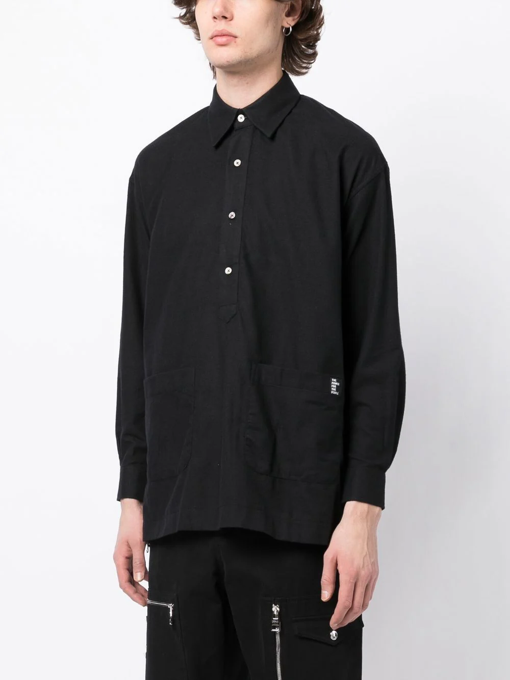 Button Placket Long-Sleeve Shirt - Image 2