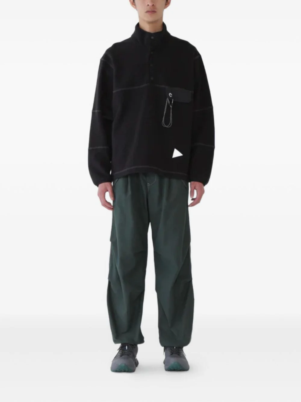 Buttoned Chest-Pocket Sweater - Image 2