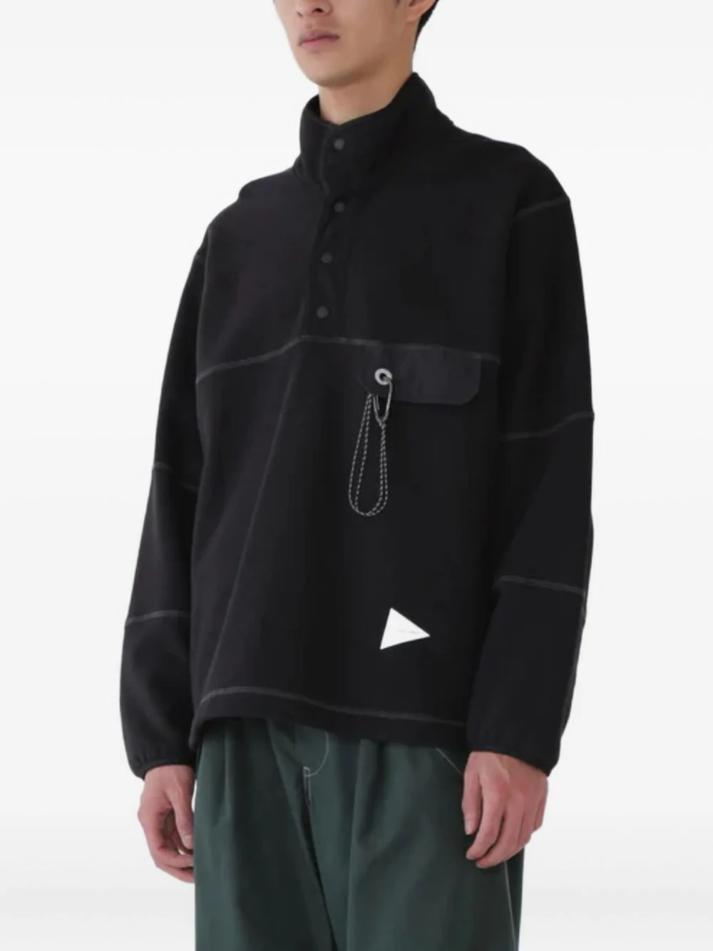 Buttoned Chest-Pocket Sweater - Image 4