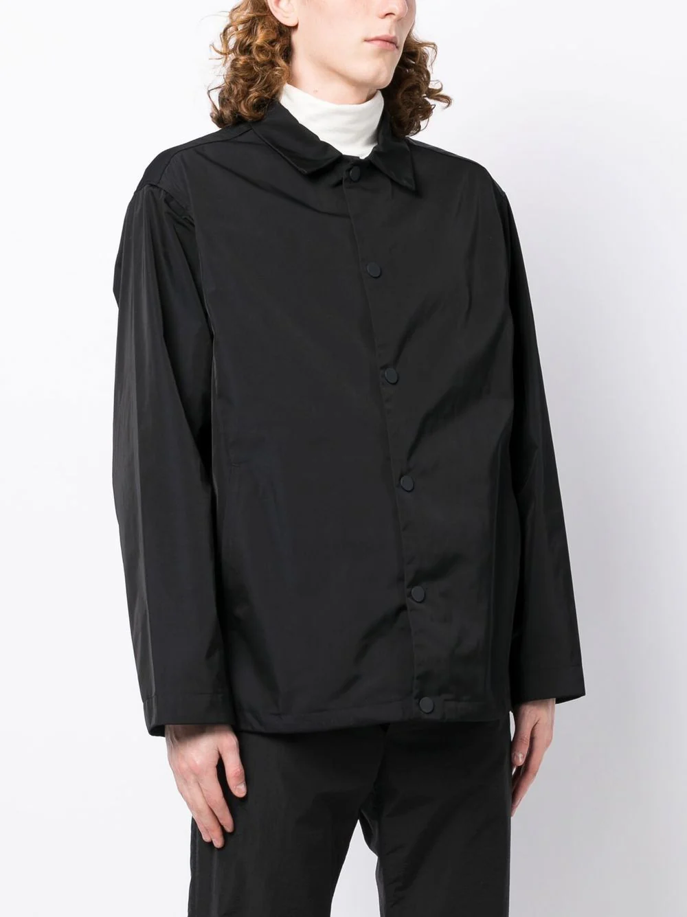 Buttoned Classic-Collar Jacket - Image 3