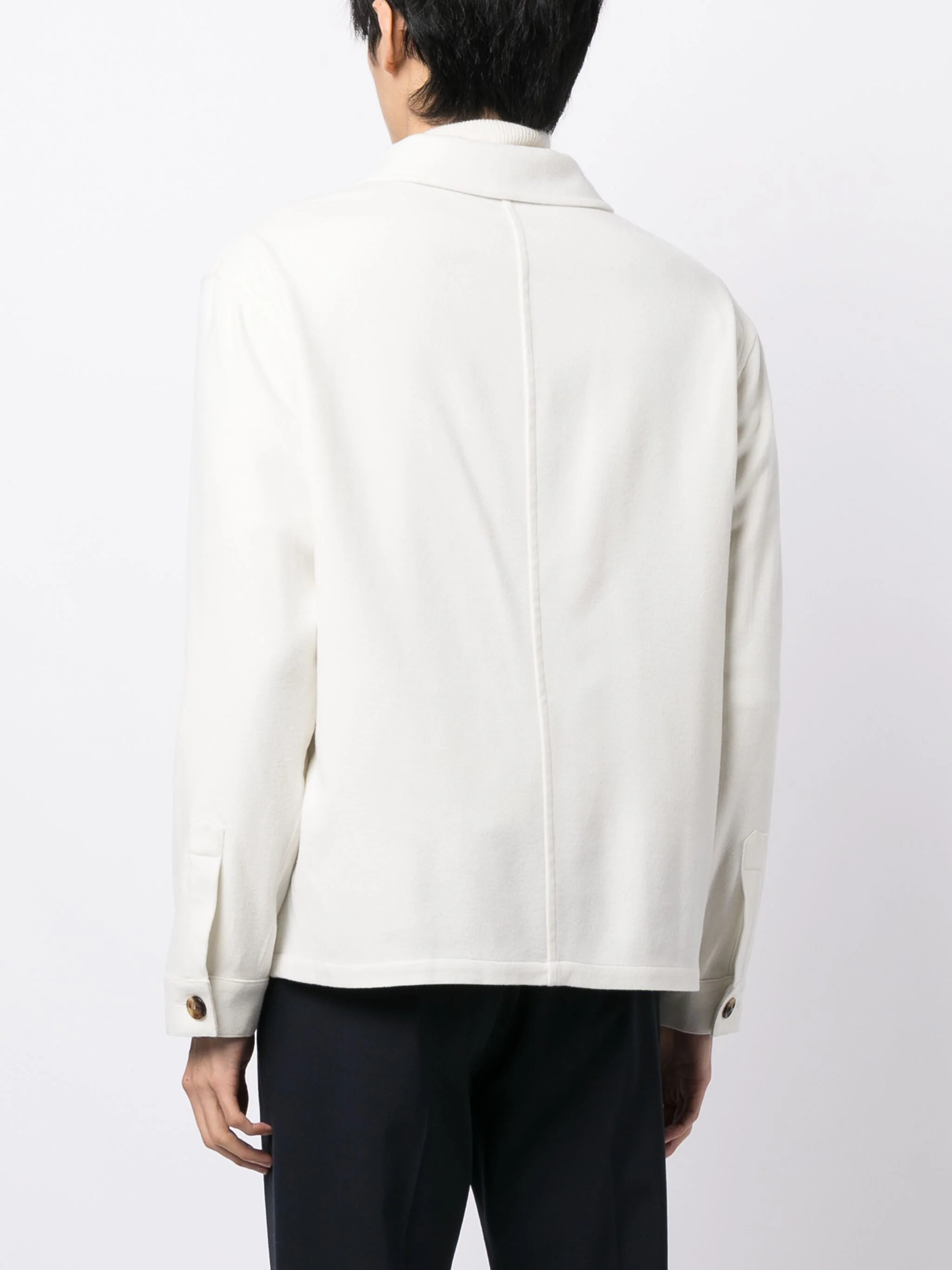 Buttoned Cotton Shirt Jacket - Image 4