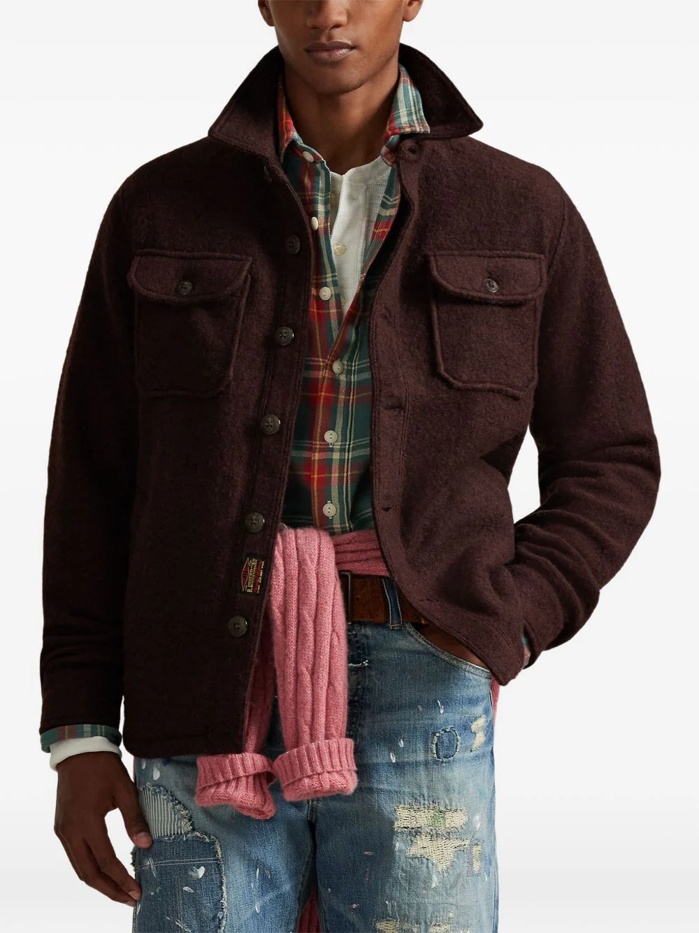Buttoned Flap-Pocket Knitwear - Image 3