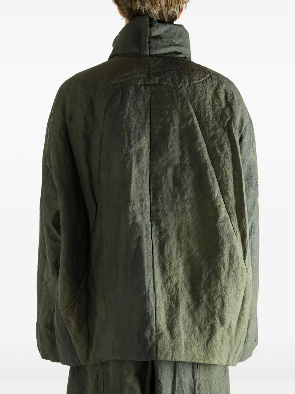 Buttoned Funnel-Neck Jacket - Image 2