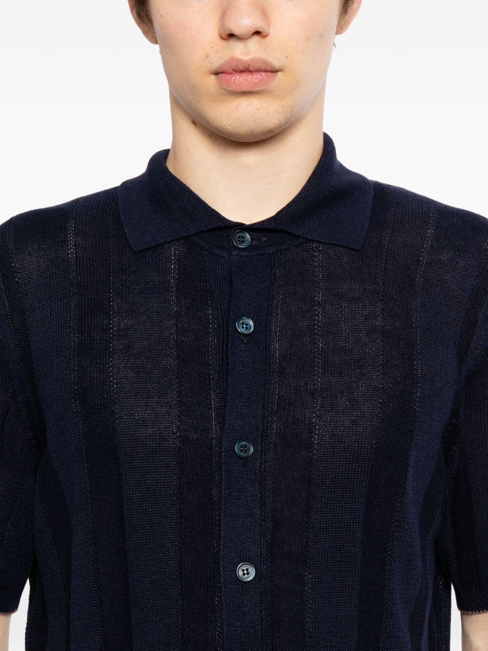 Buttoned Striped Knitwear - Image 4