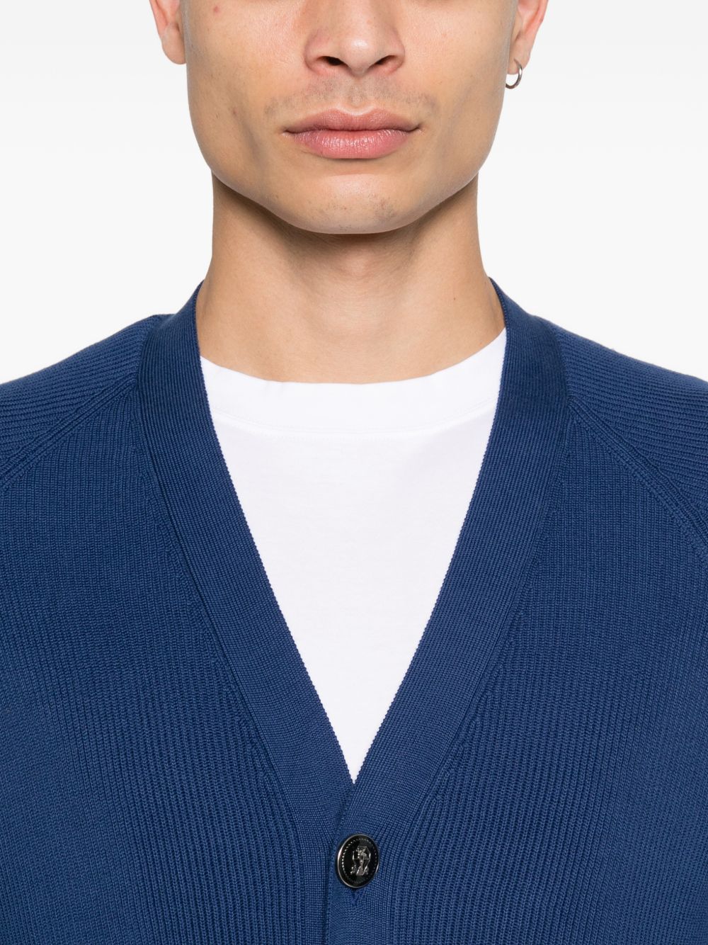 Buttoned V-Neck Sweater - Image 3