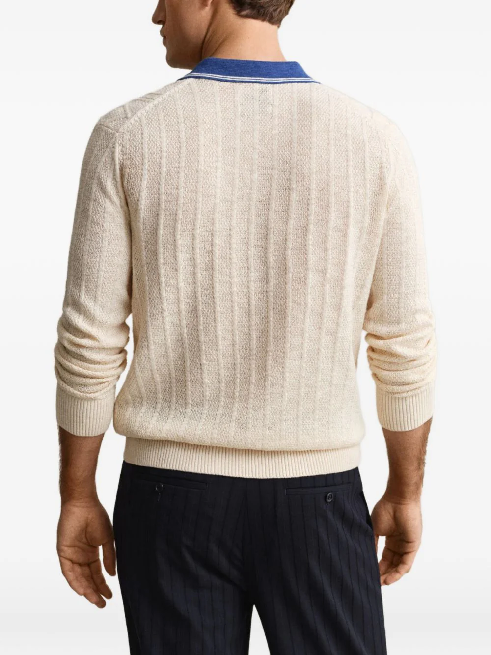 Cable-Knit Polo Shirt - Image 3
