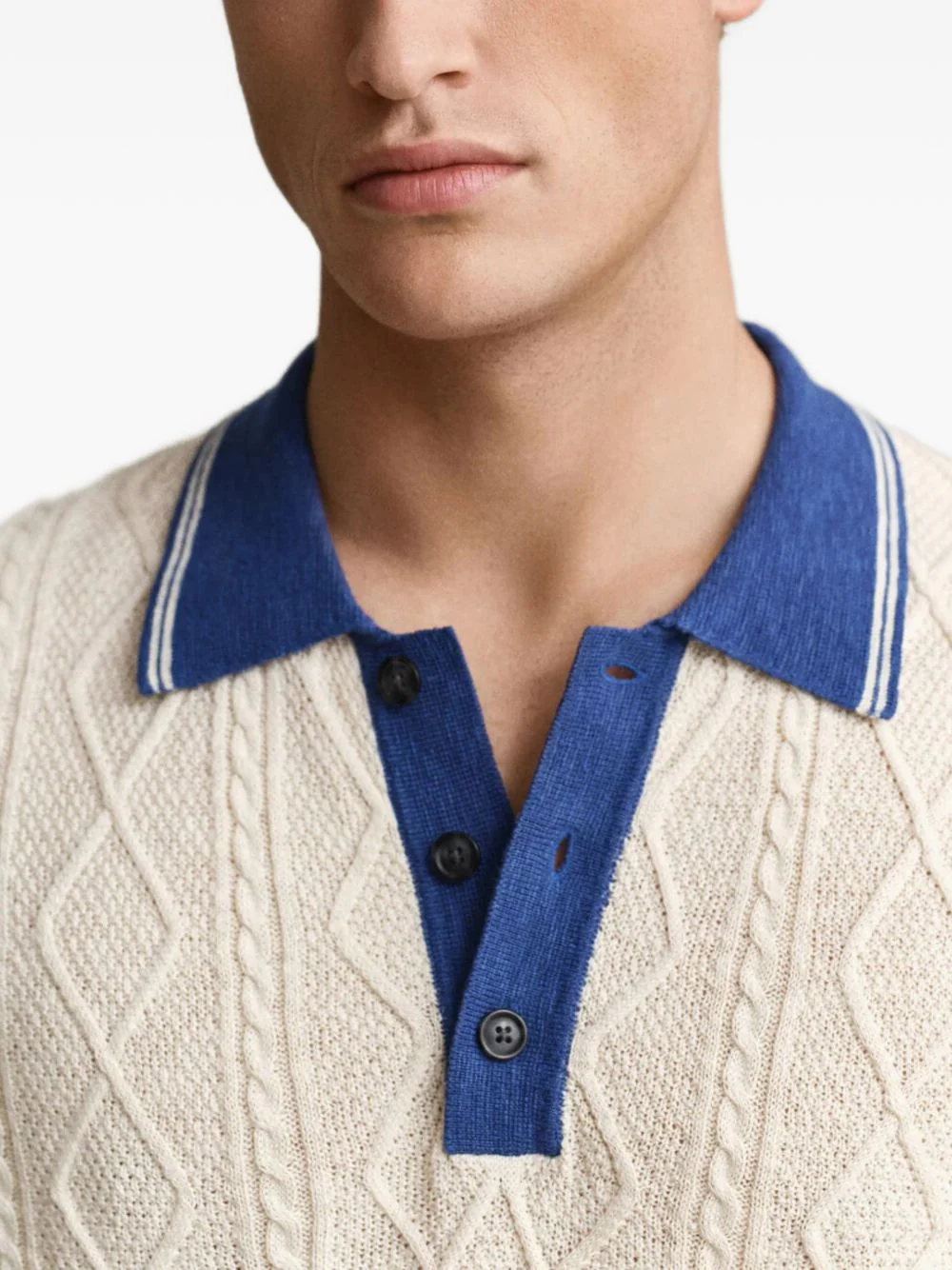 Cable-Knit Polo Shirt - Image 4