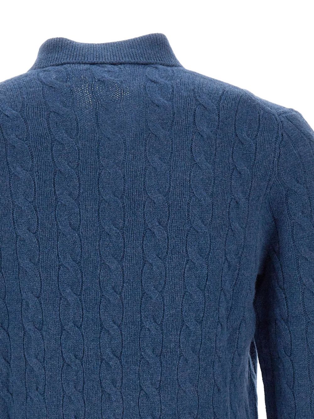 Cable-Knit Polo Sweater - Image 3