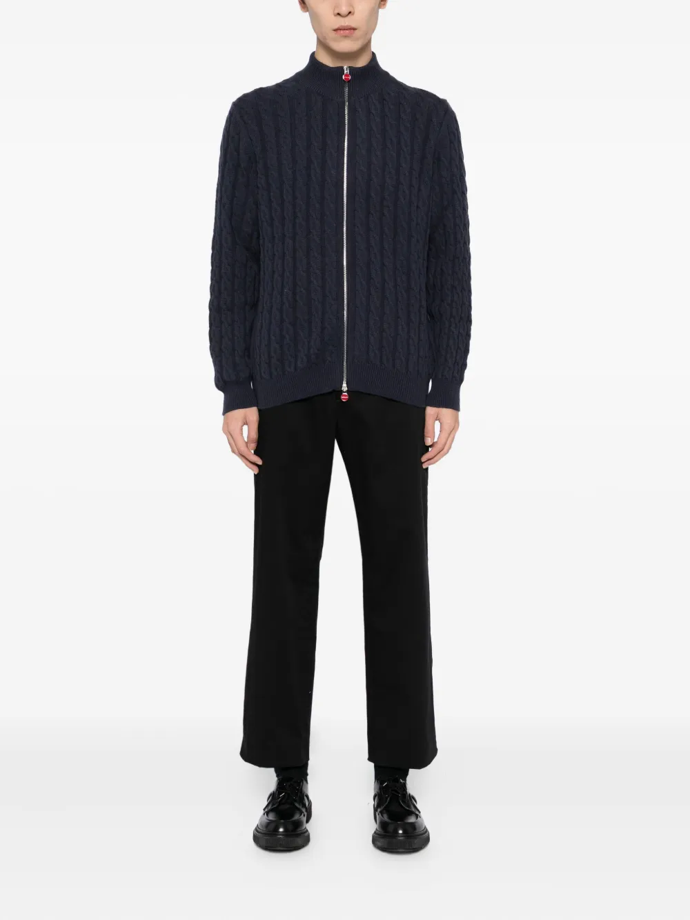 Cable-Knit Zip-Up Cardigan - Image 2