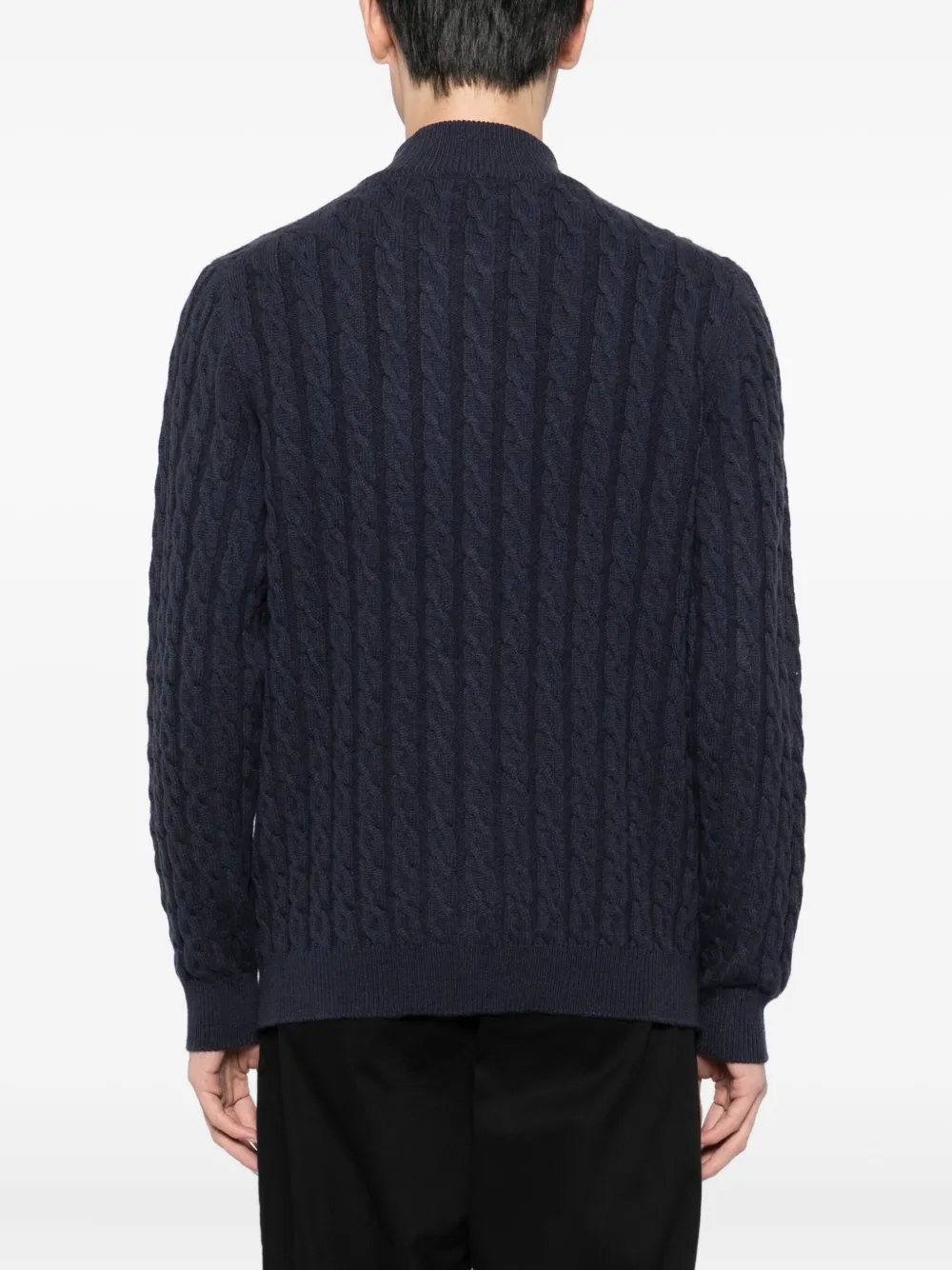 Cable-Knit Zip-Up Cardigan - Image 4