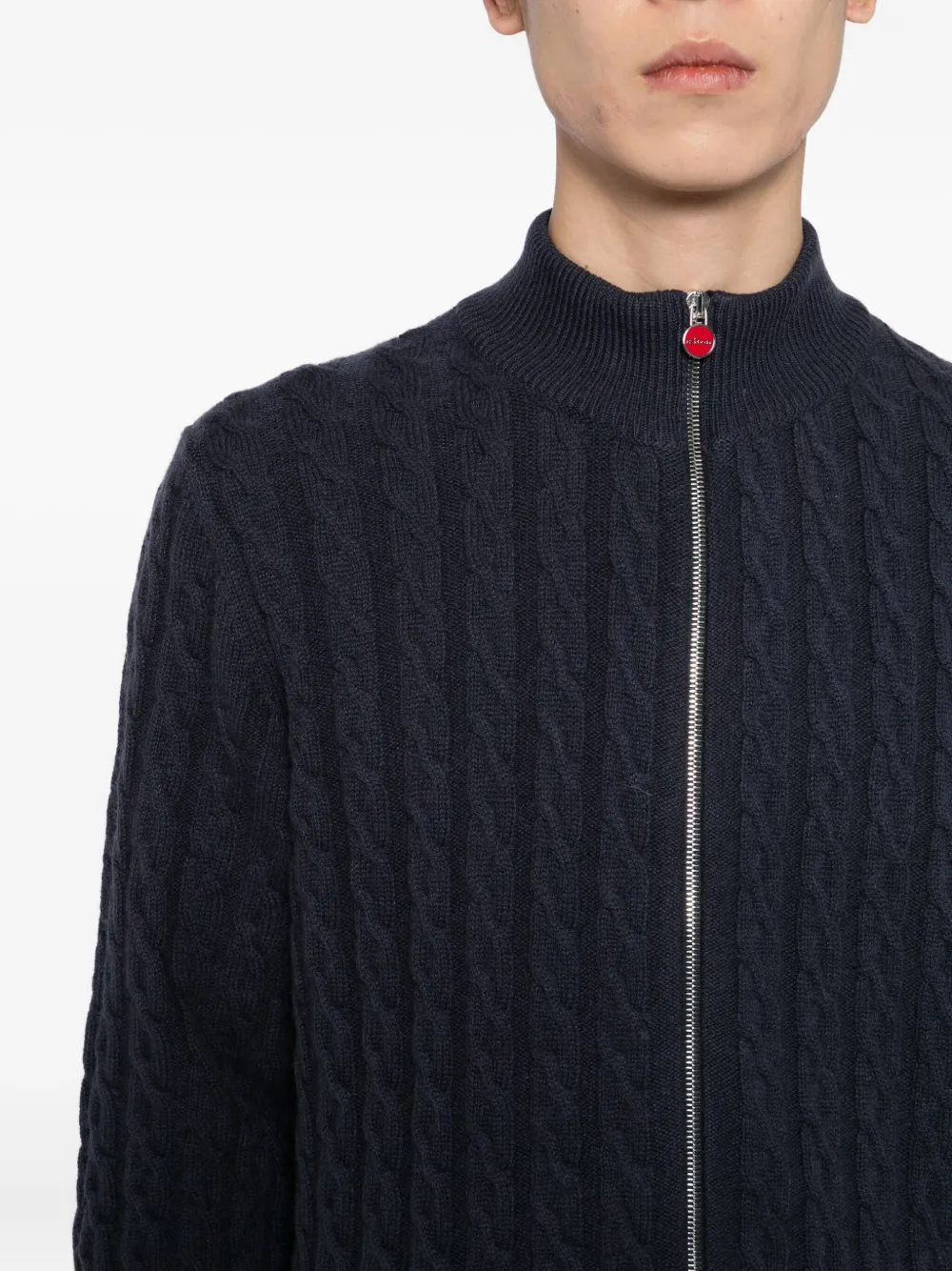 Cable-Knit Zip-Up Cardigan - Image 5