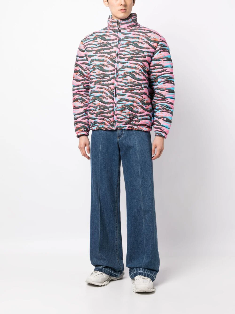 Camouflage Jacquard Padded Jacket - Image 2