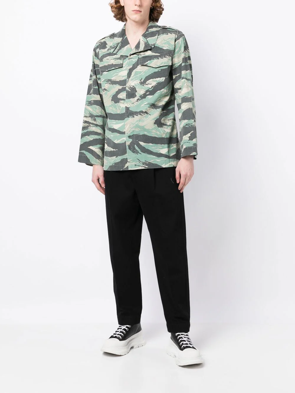 Camouflage-Print Long-Sleeve Shirt - Image 5