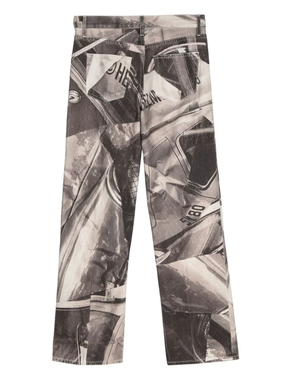 Car-Print Mid-Rise Straight-Leg Jeans - Image 2