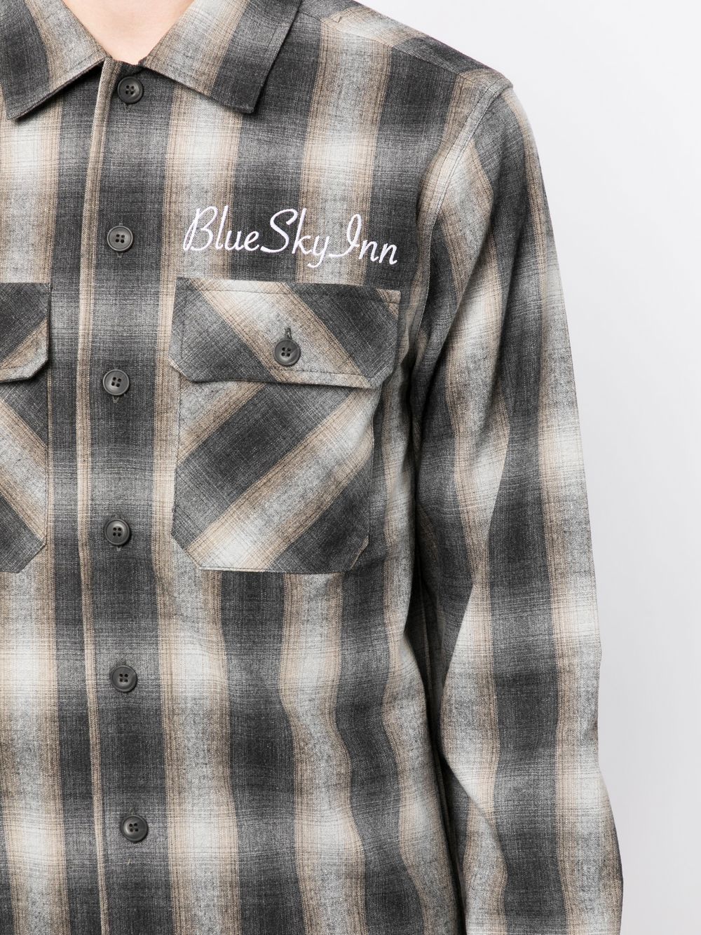Check-Pattern Long-Sleeve Shirt - Image 4