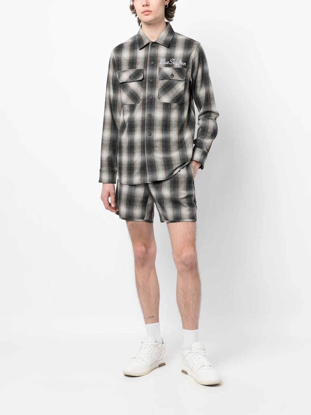 Check-Pattern Long-Sleeve Shirt - Image 5