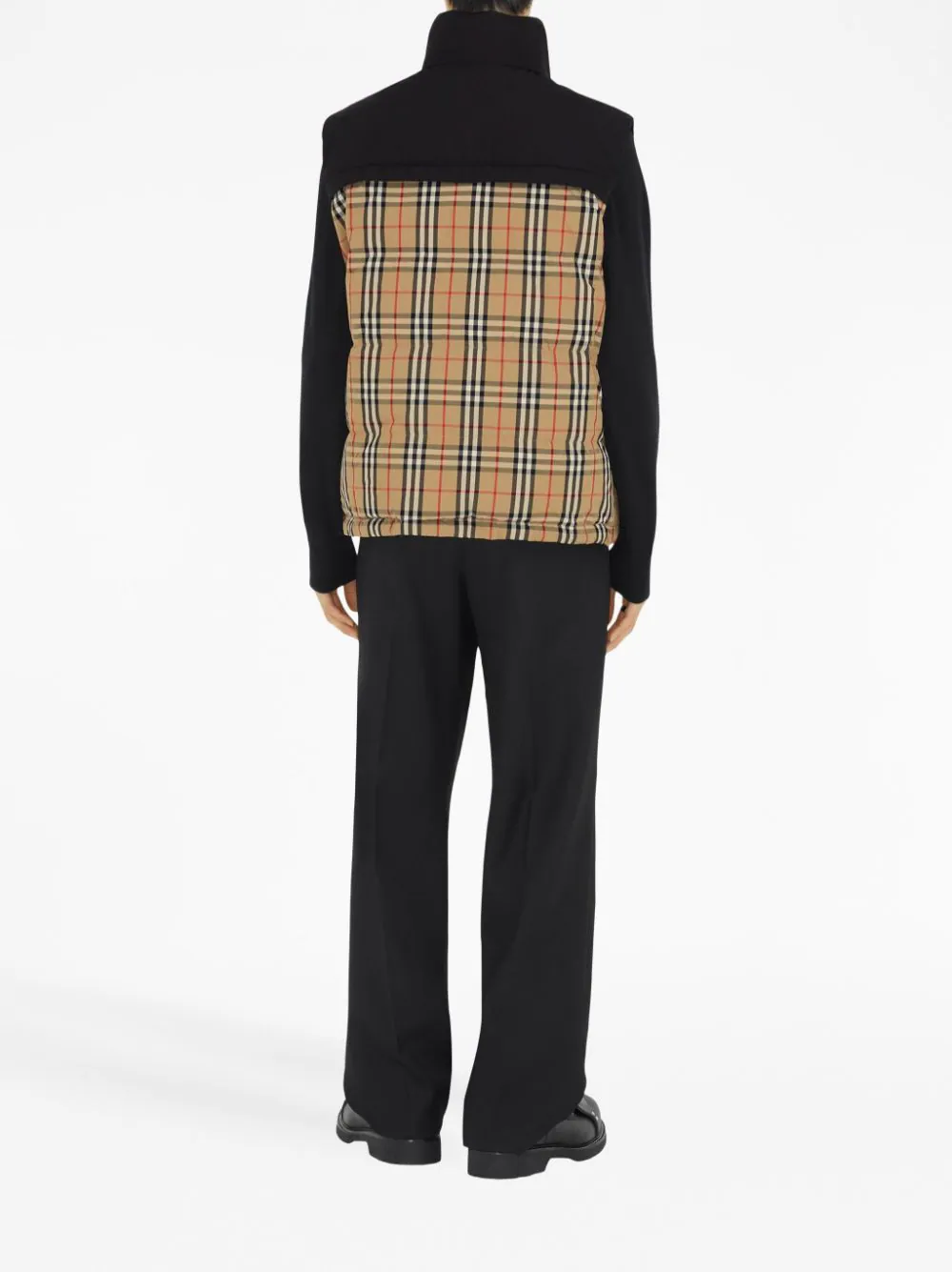 Check-Print Padded Gilet - Image 3