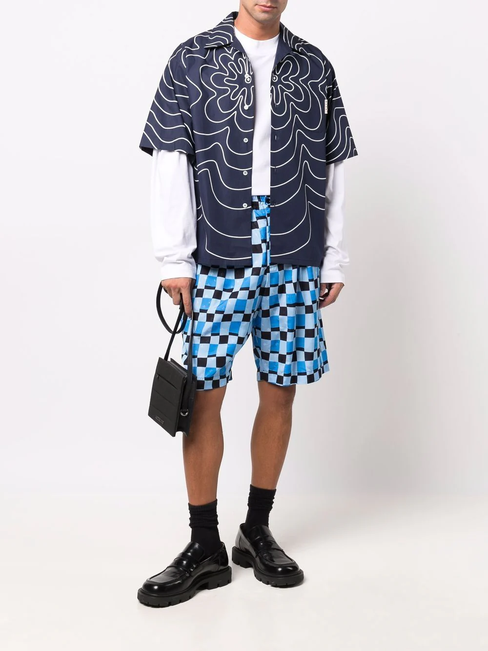 Checked Knee-Length Shorts - Image 5