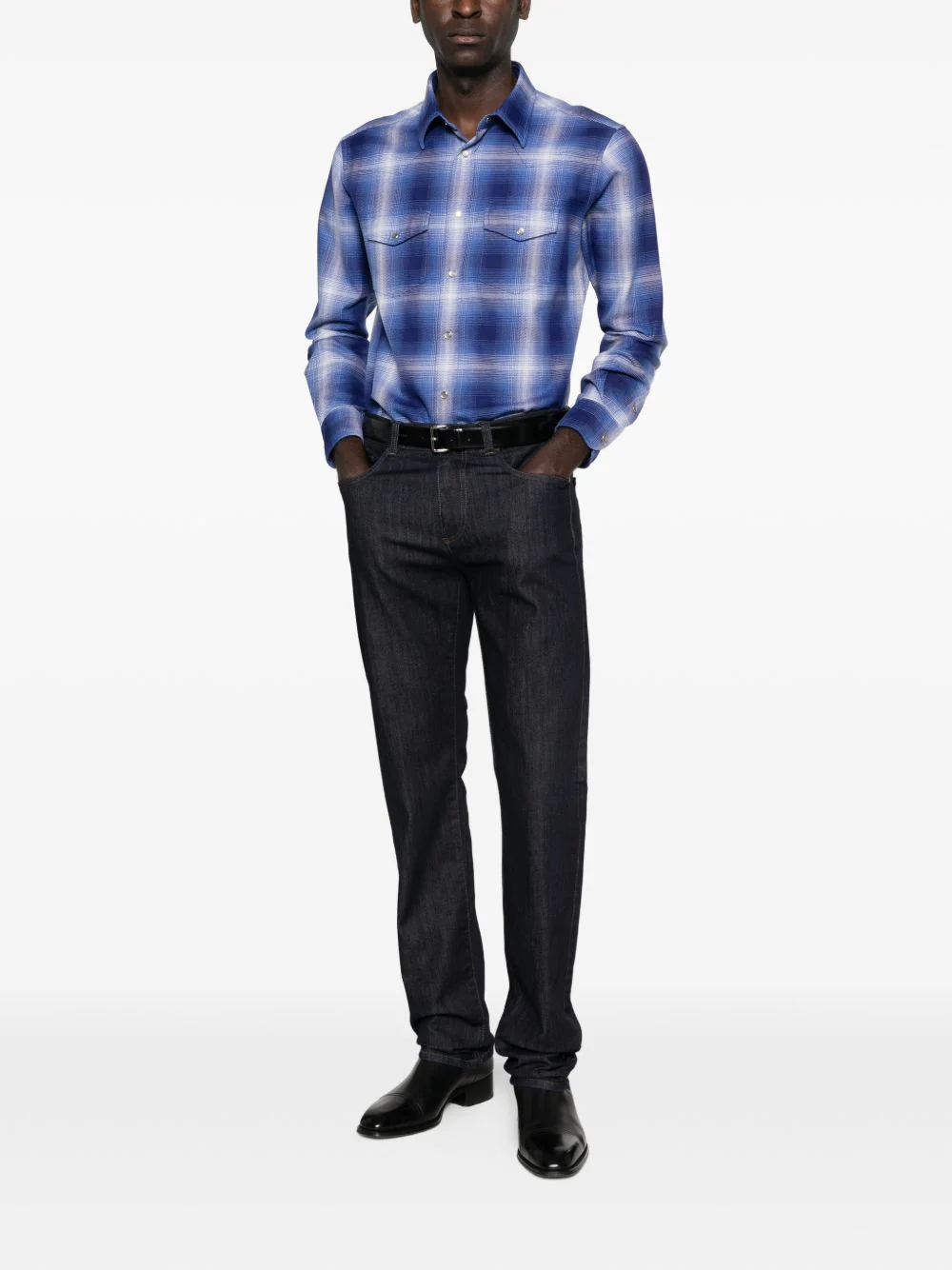 Checked-Pattern Shirt - Image 4