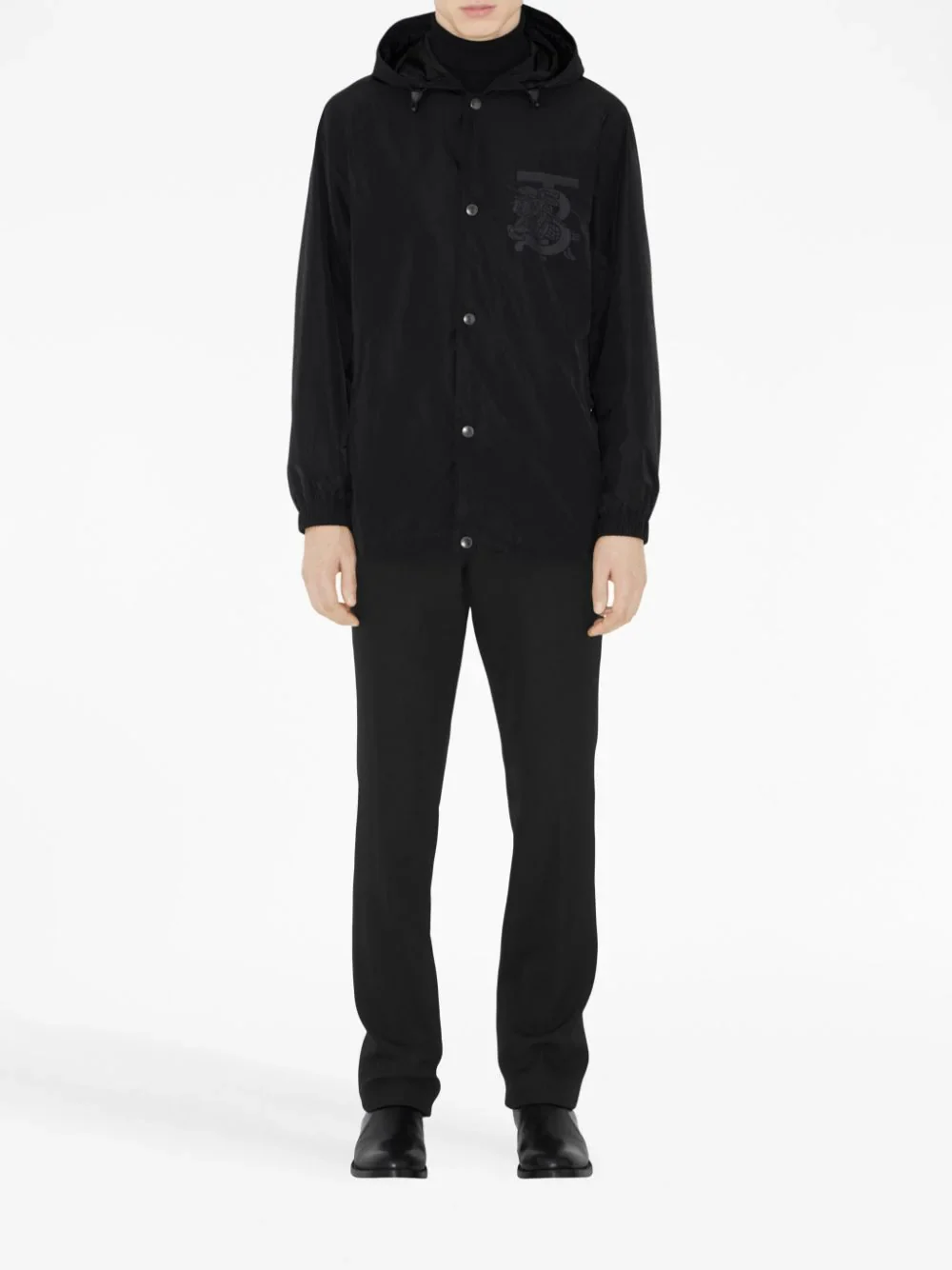 Chest Logo-Print Hooded Jacket - Image 5