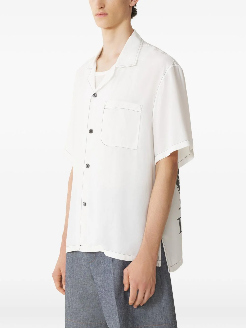 Chest-Pocket Back-Graphic Shirt - Image 2