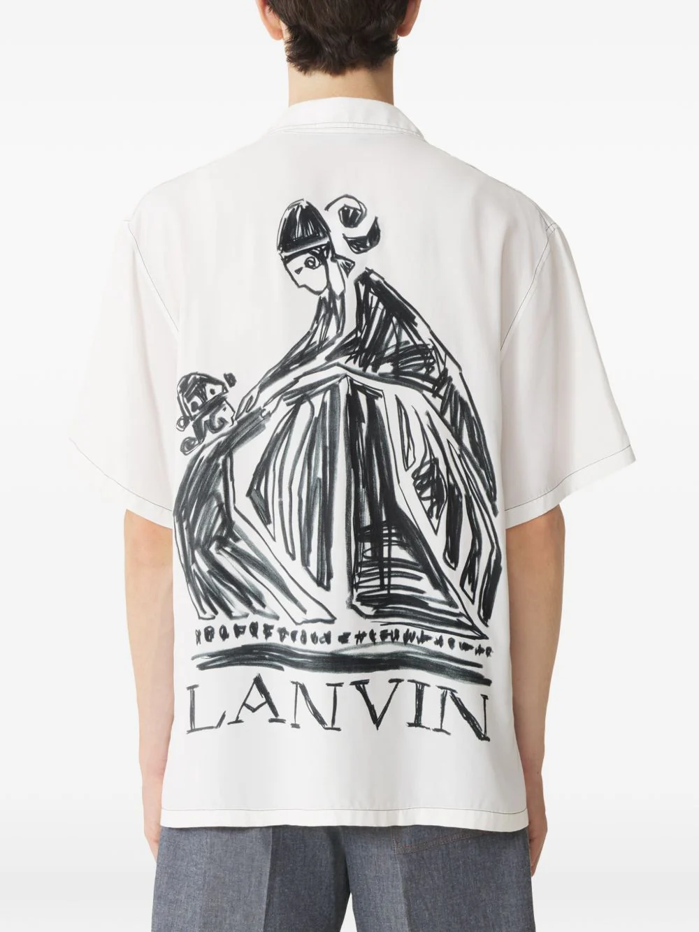 Chest-Pocket Back-Graphic Shirt - Image 4