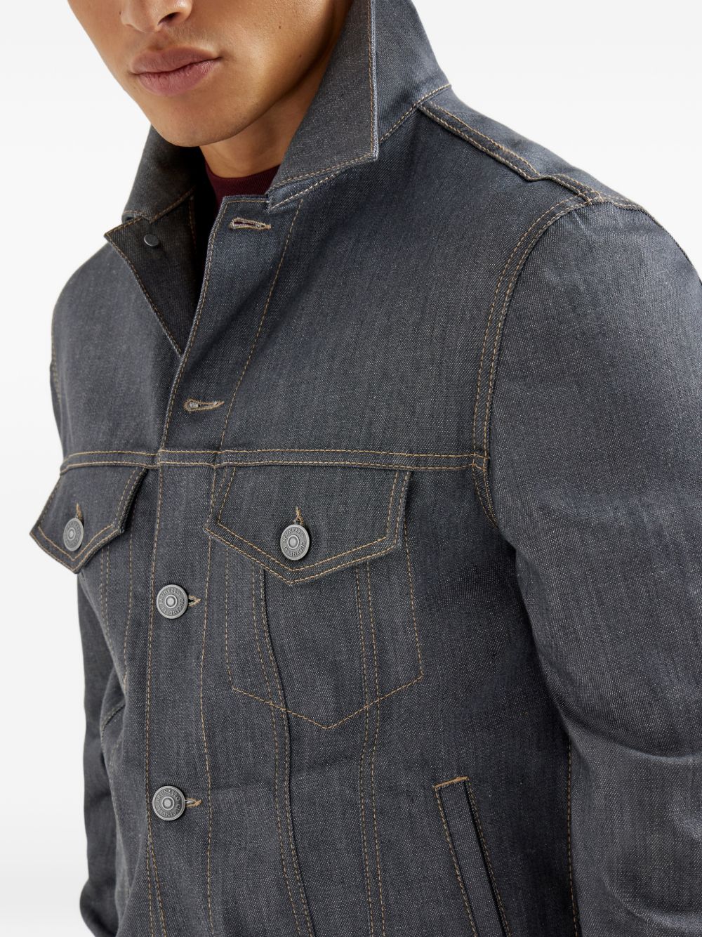 Chest-Pocket Denim Jacket - Image 2