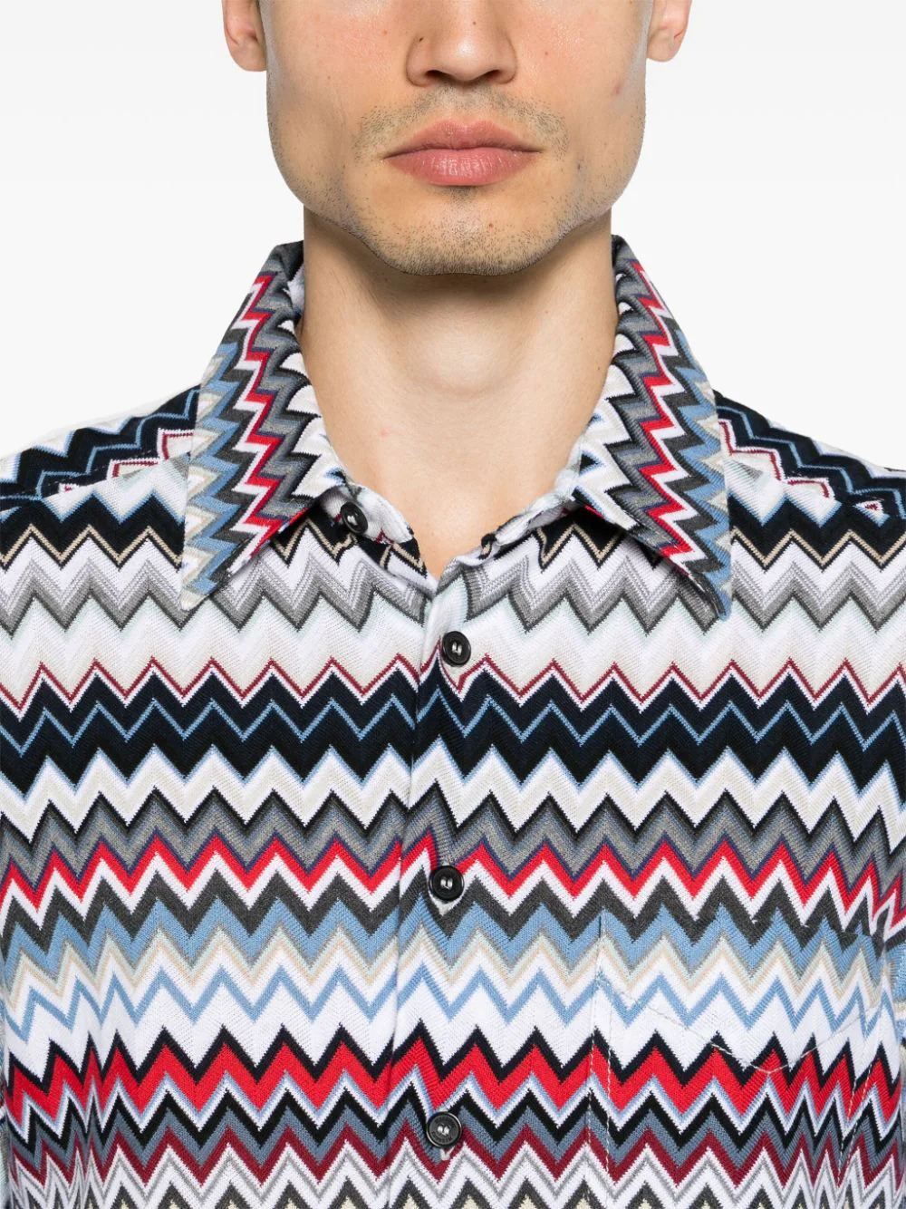 Chevron-Knit Cotton Shirt - Image 5