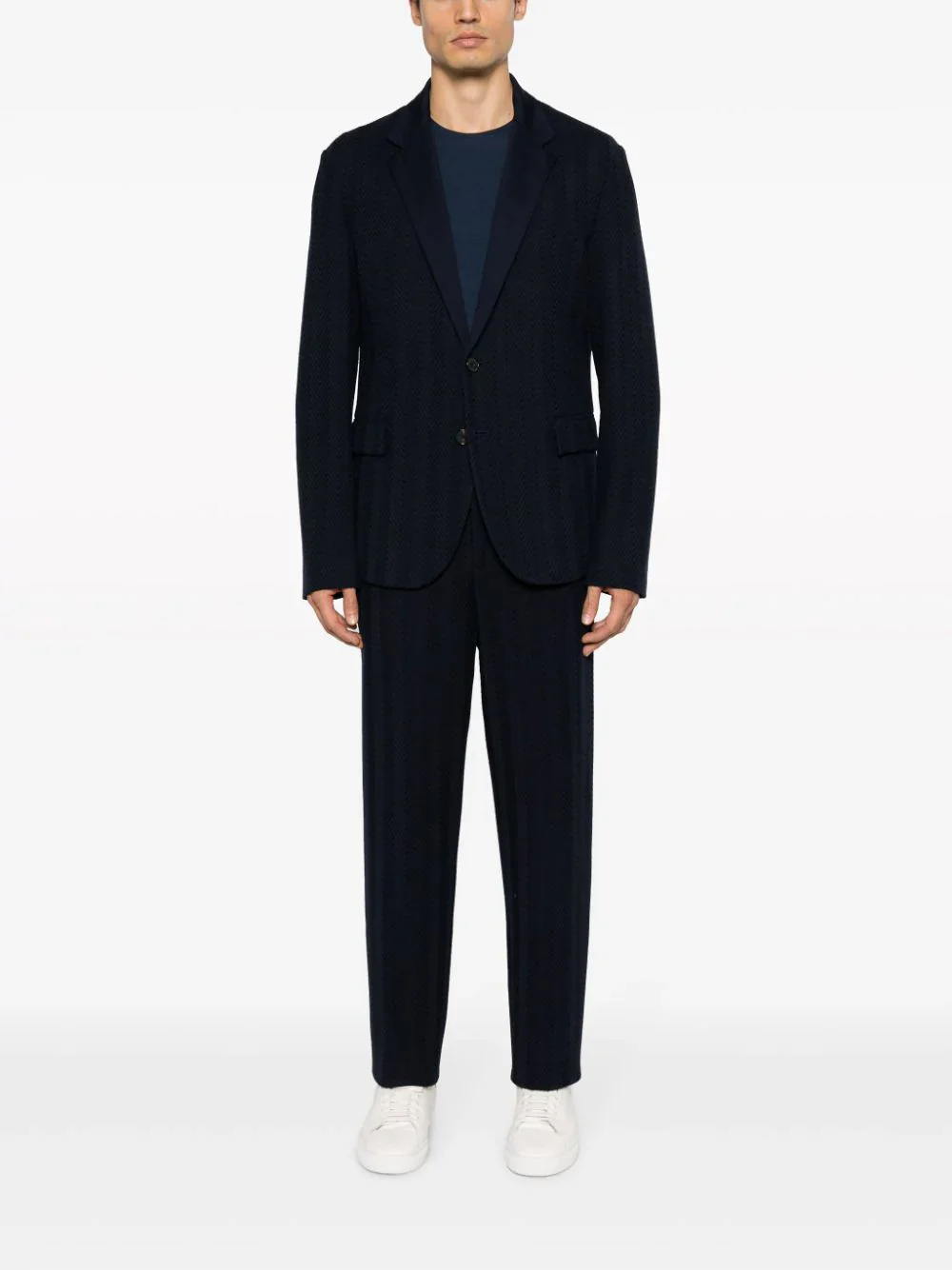 Chevron-Knit Straight-Leg Trousers - Image 2