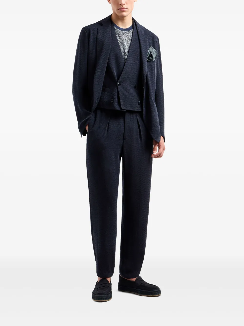Chevron-Pattern Blazer - Image 2