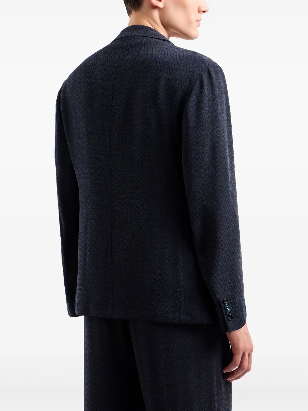 Chevron-Pattern Blazer - Image 4