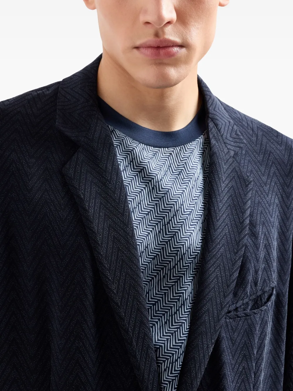 Chevron-Pattern Blazer - Image 5