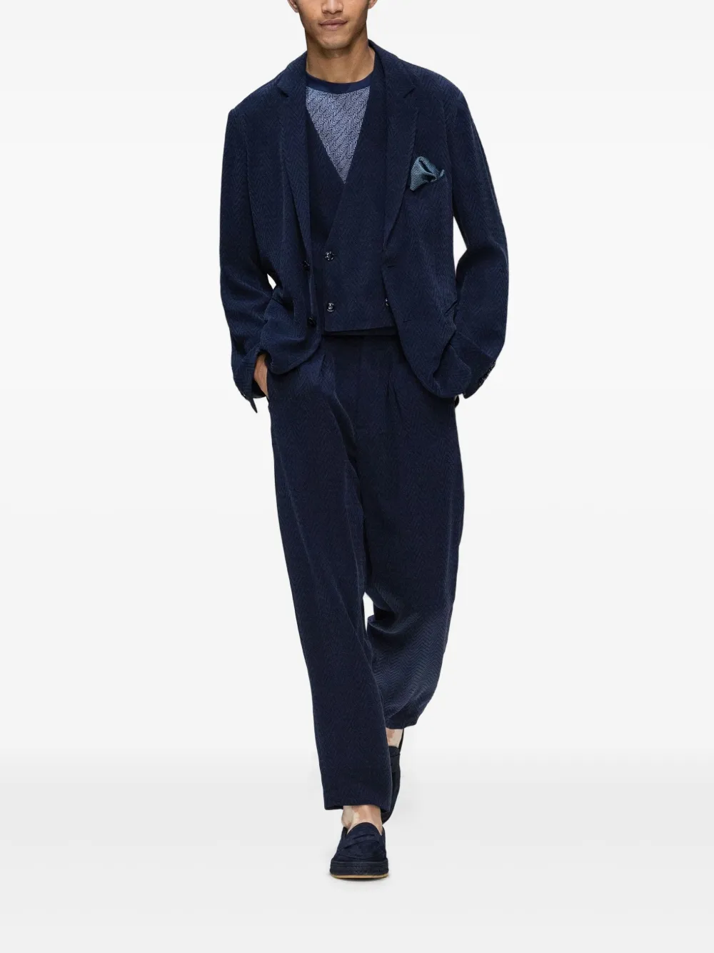 Chevron-Pattern Blazer - Image 7