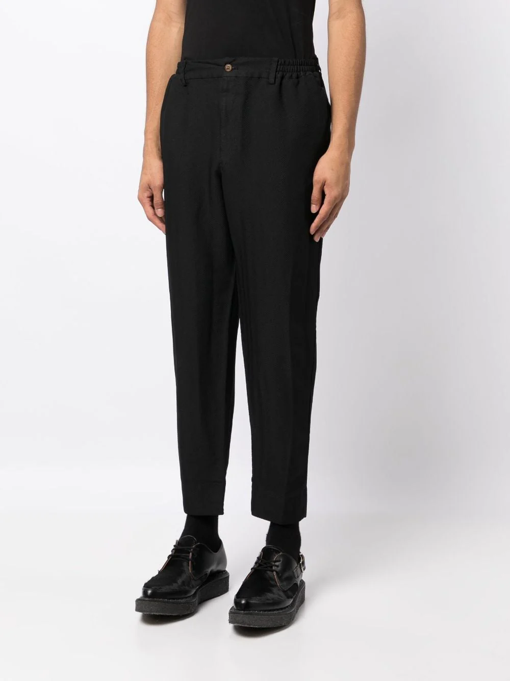 Chevron-Pattern Tapered Trousers - Image 3