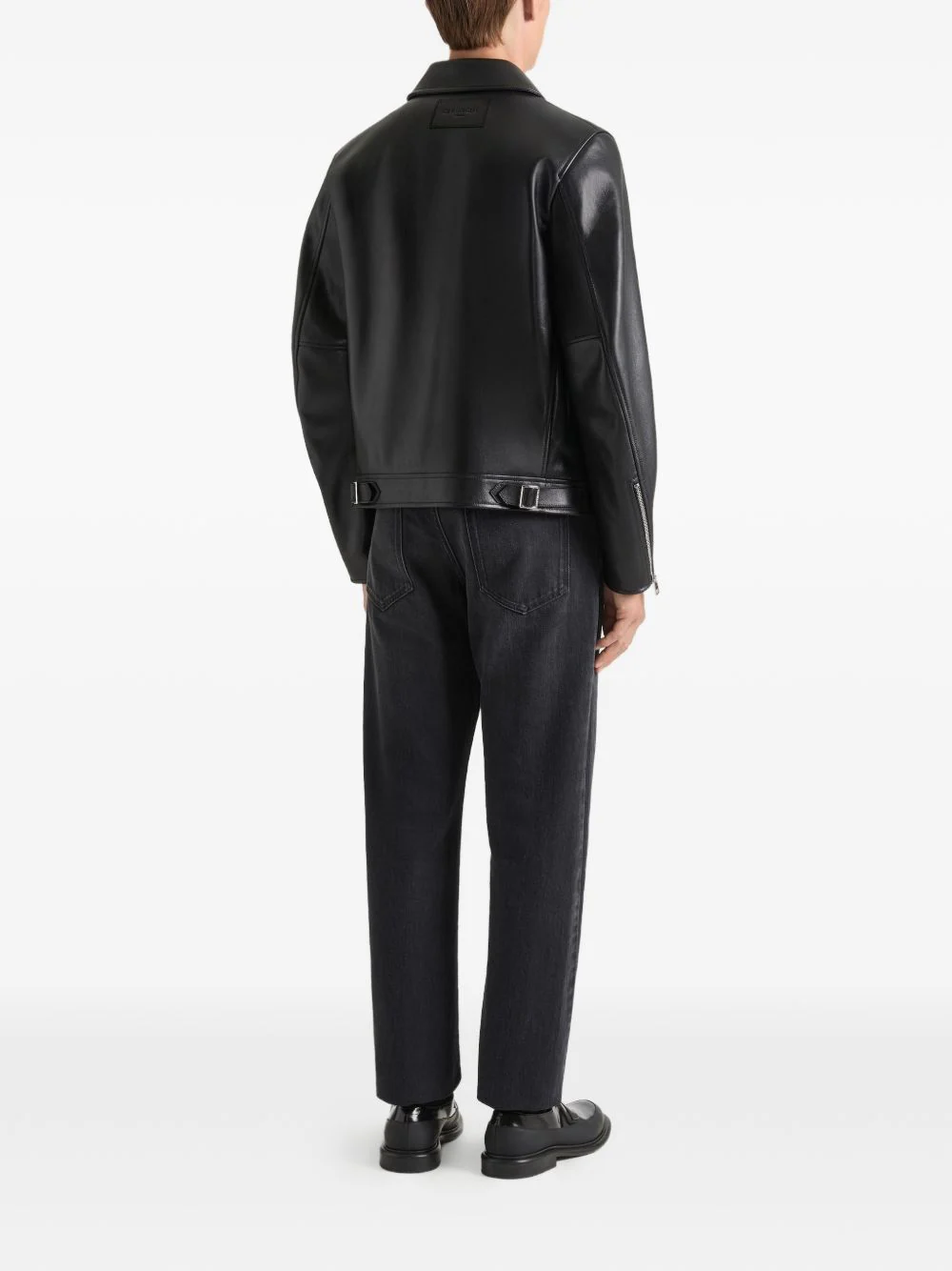 Classic-Collar Leather Jacket - Image 3