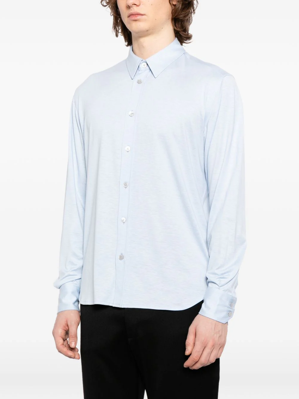 Classic Collar Long-Sleeve Shirt - Image 3
