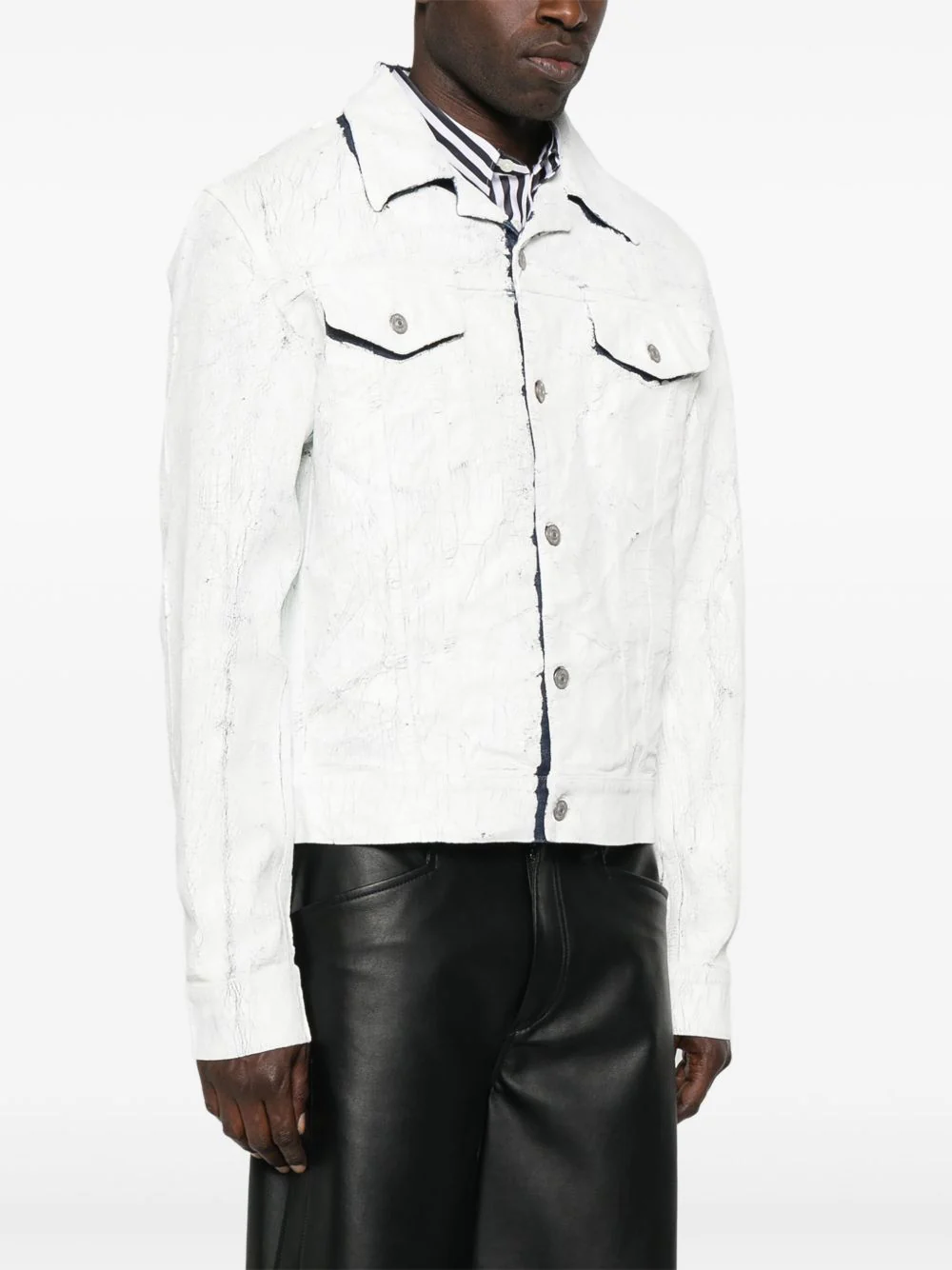 Coated Denim Jacket - Image 3