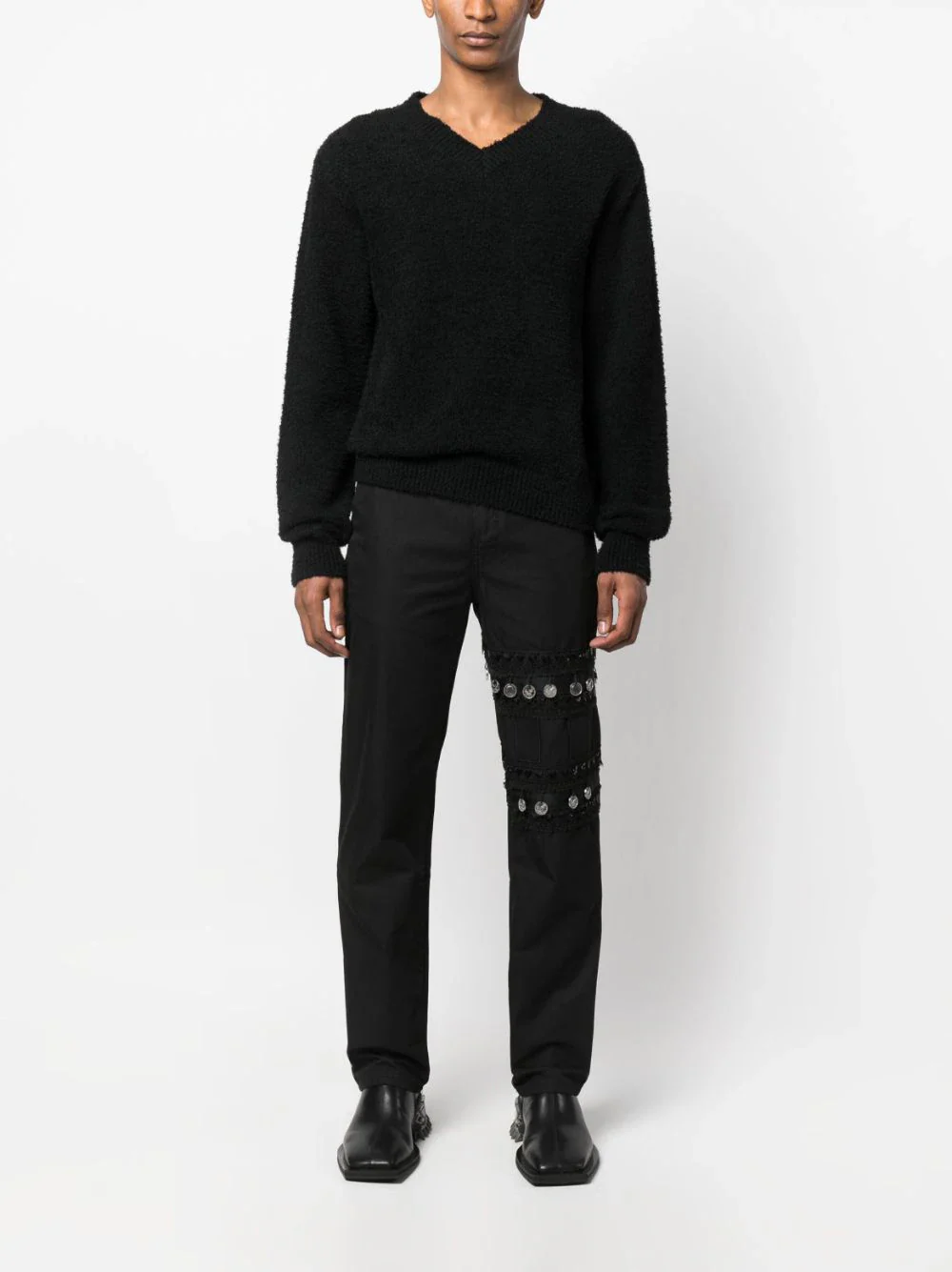 Coin-Detail Straight-Leg Jeans - Image 2