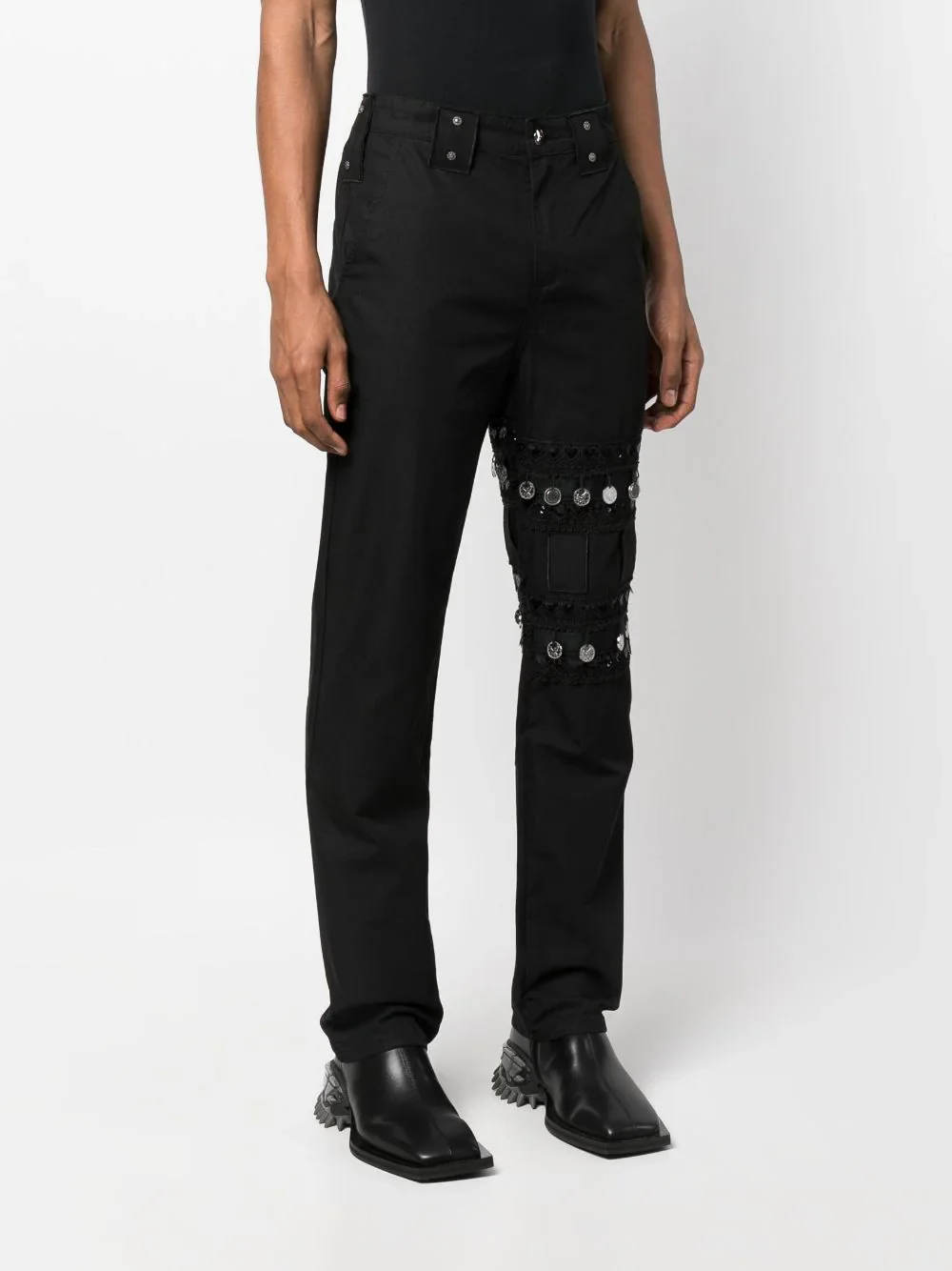 Coin-Detail Straight-Leg Jeans - Image 3