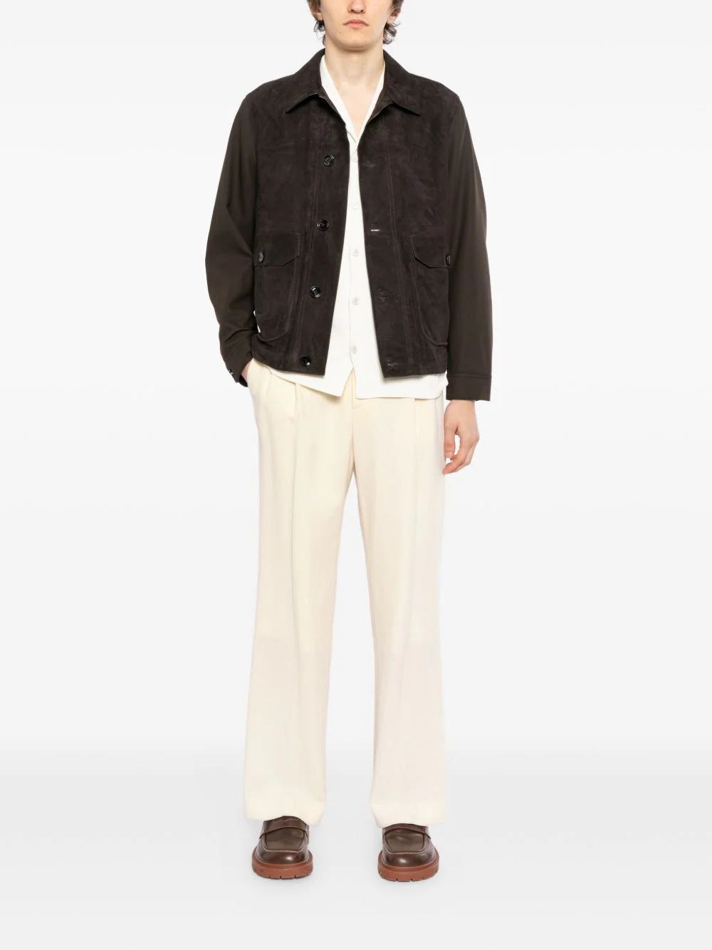 Collared Leather Jacket - Image 2