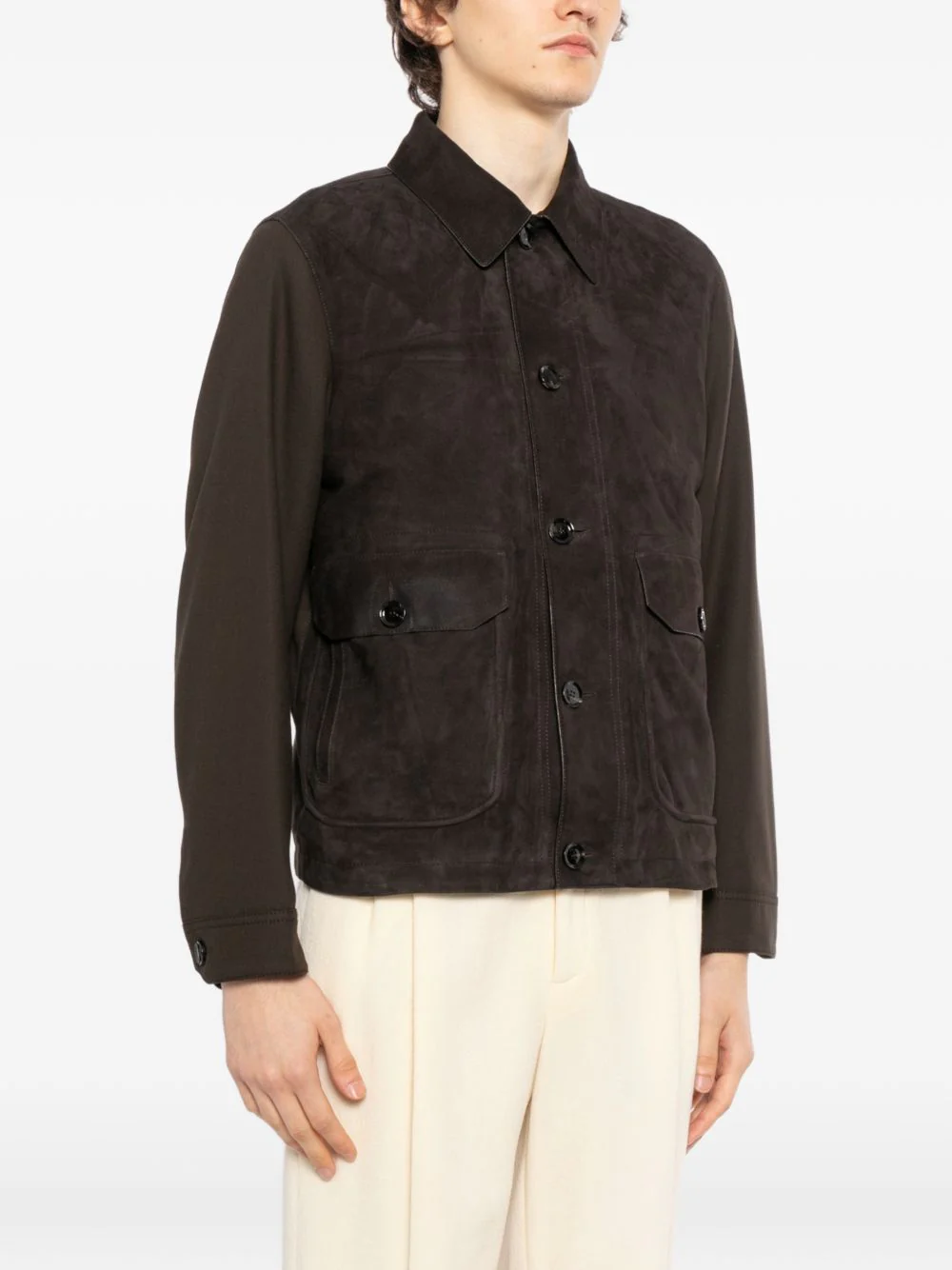 Collared Leather Jacket - Image 4