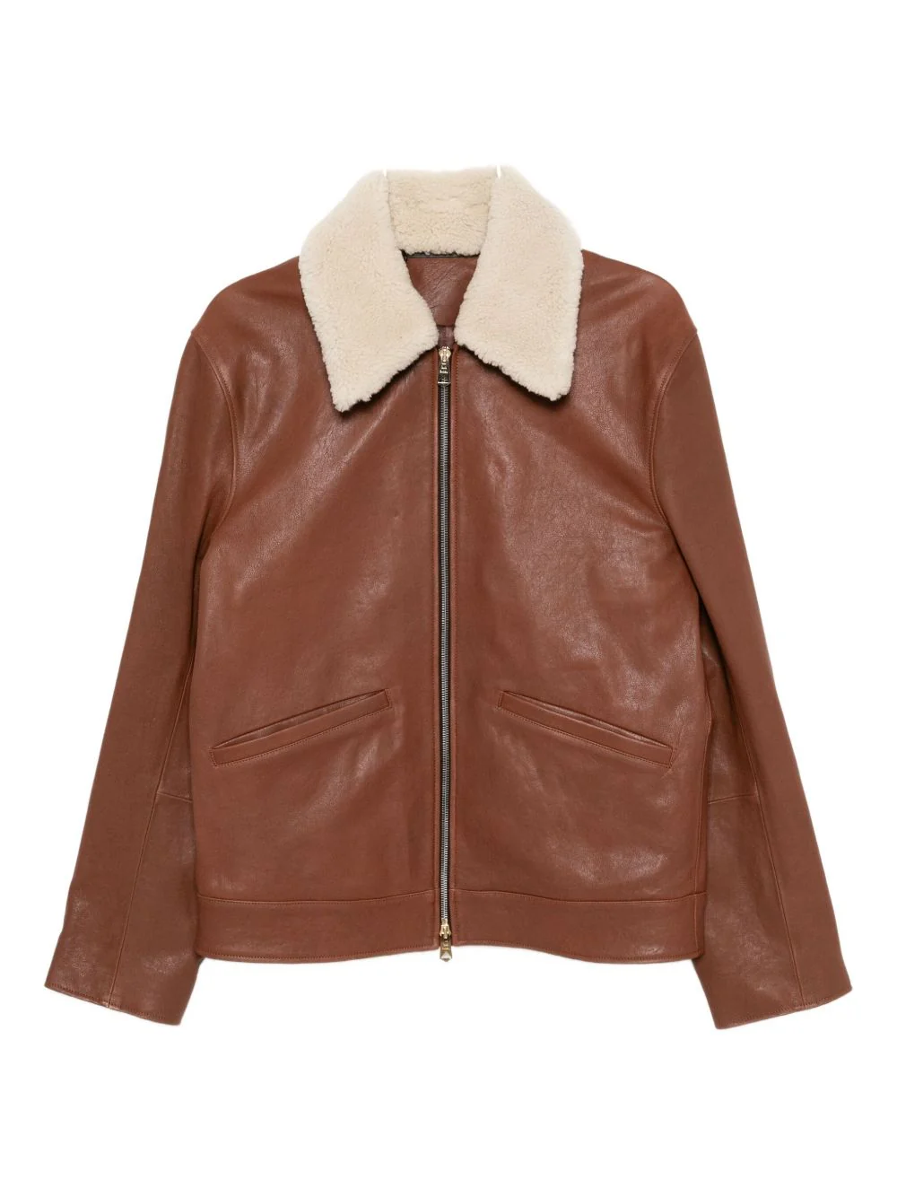 Collared Leather Jacket