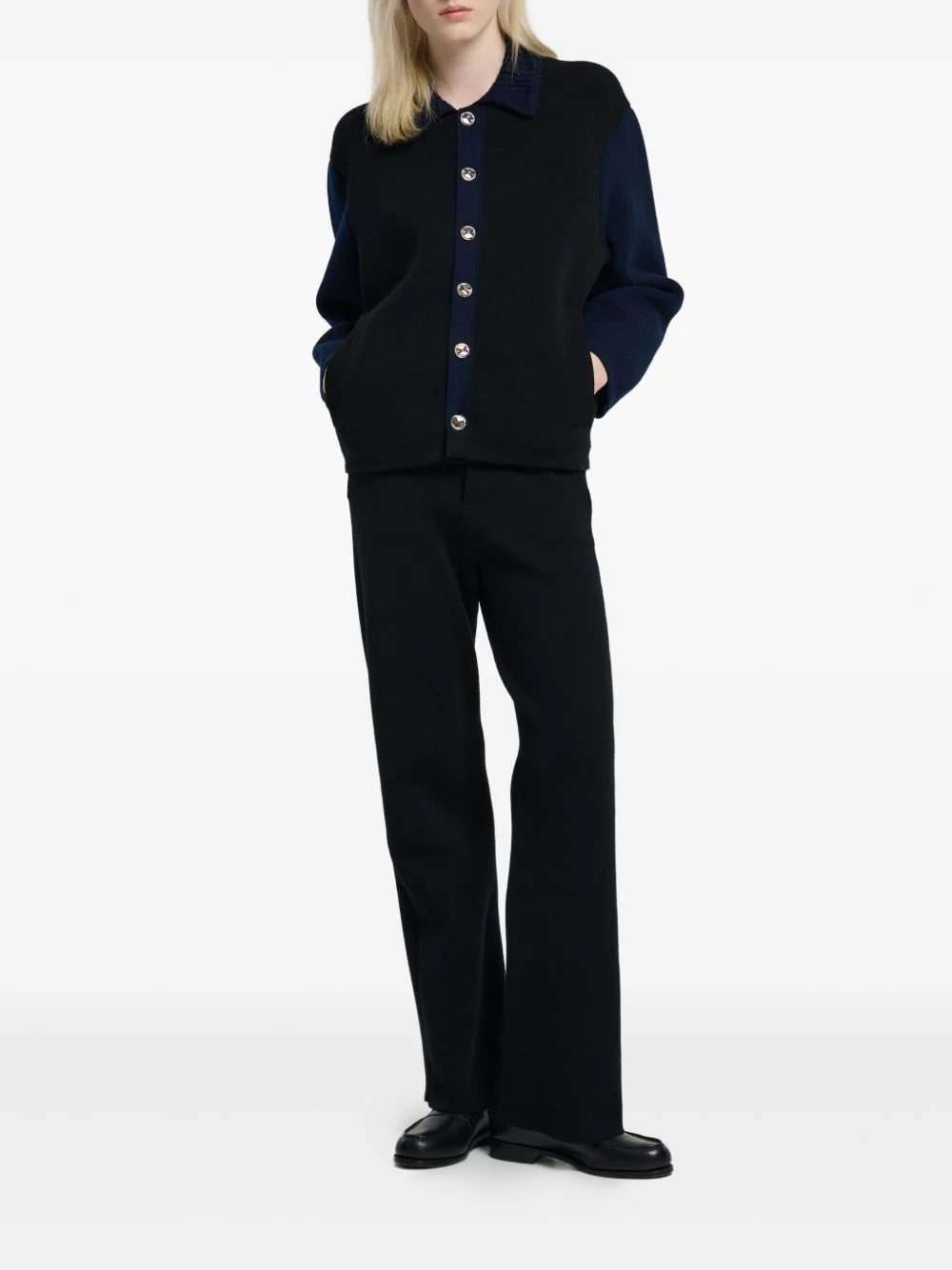 Colour-Block Button Cardigan - Image 3
