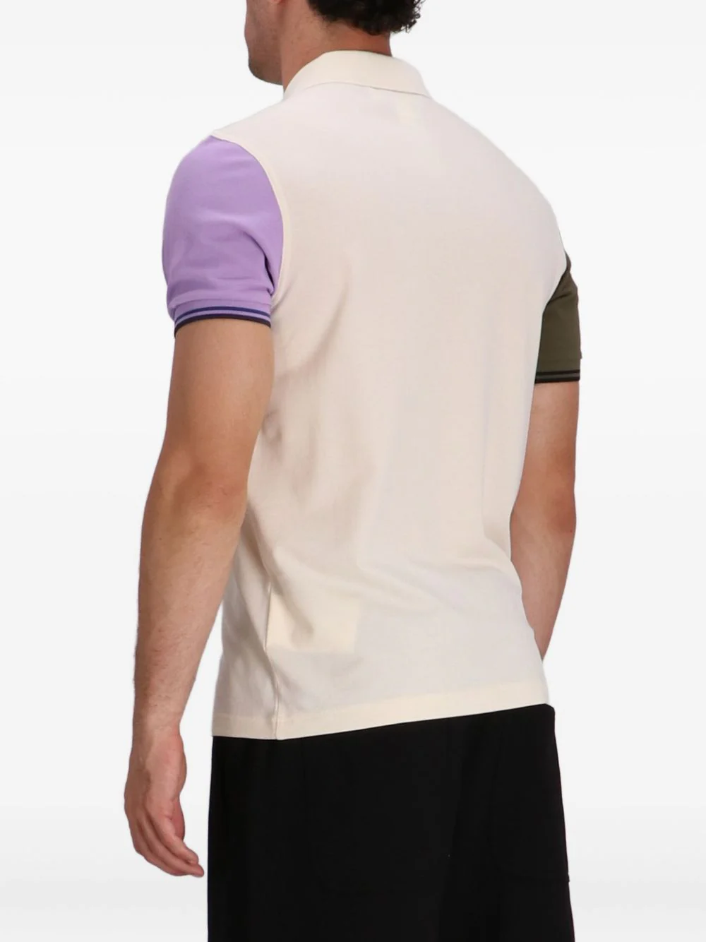 Colour-Block Cotton Polo Shirt - Image 3