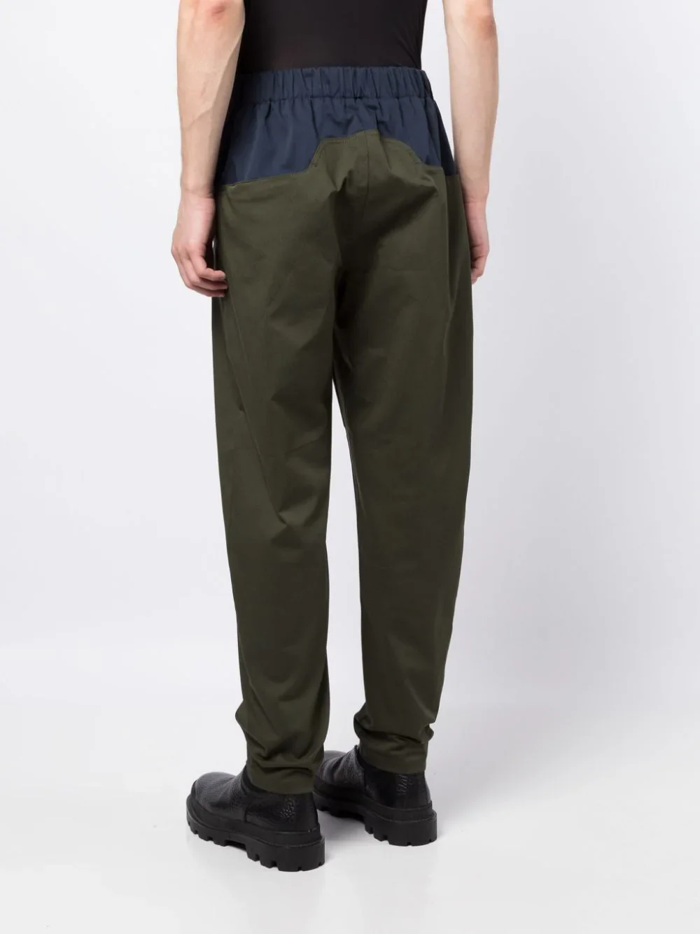 Colour-Block-Detail Tapered Trousers - Image 5