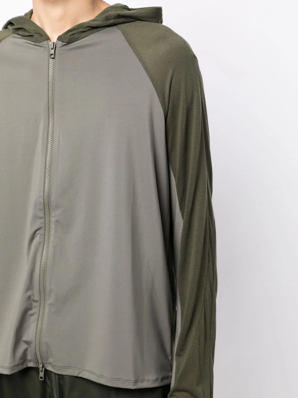 Colour-Block Zip-Up Hoodie - Image 2