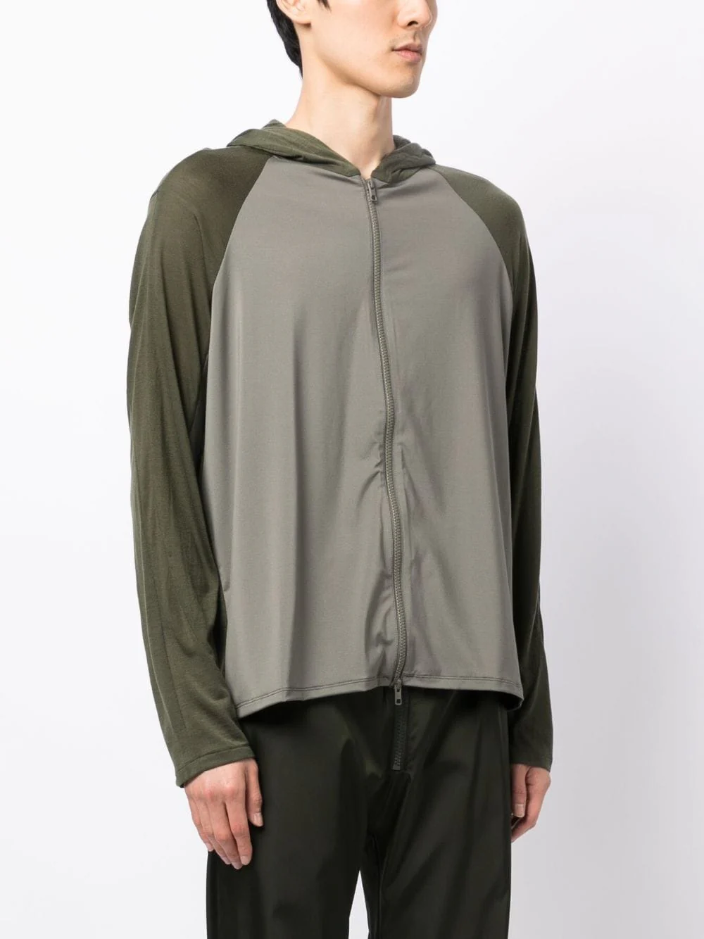 Colour-Block Zip-Up Hoodie - Image 3